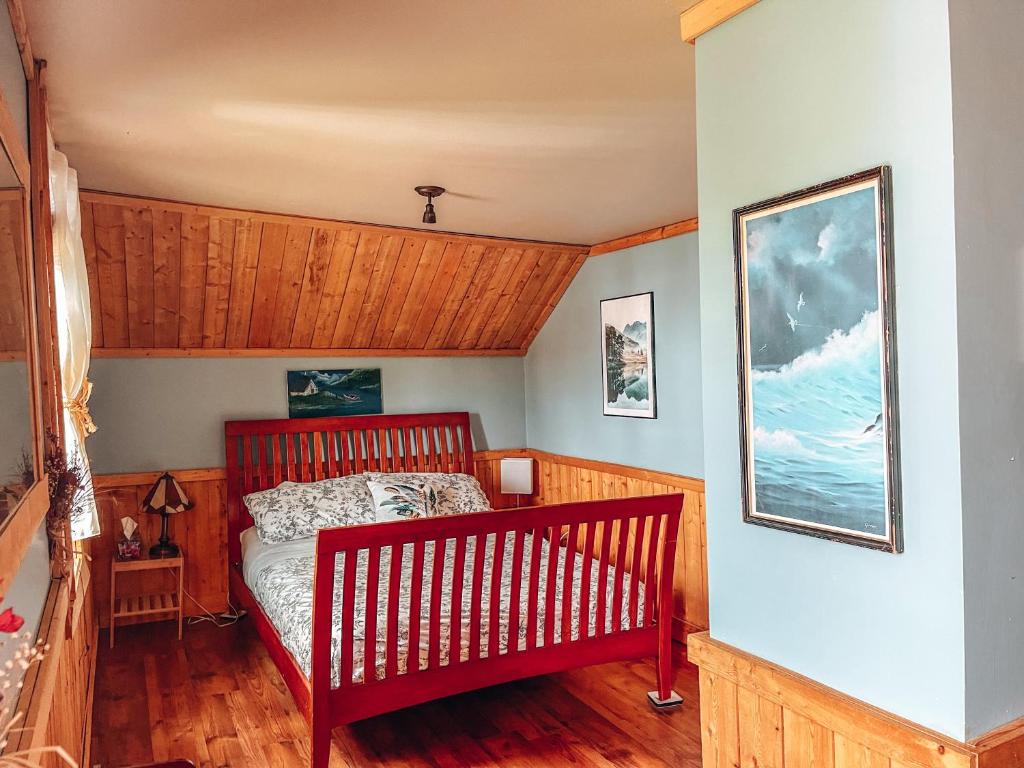 Postel nebo postele na pokoji v ubytování Gîte B&B du Village