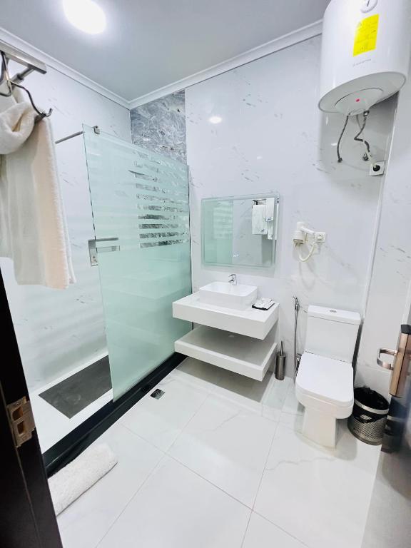 Koupelna v ubytování Hotel Amirana