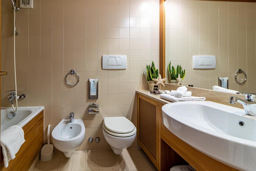 Koupelna v ubytování Hotel Arcobaleno