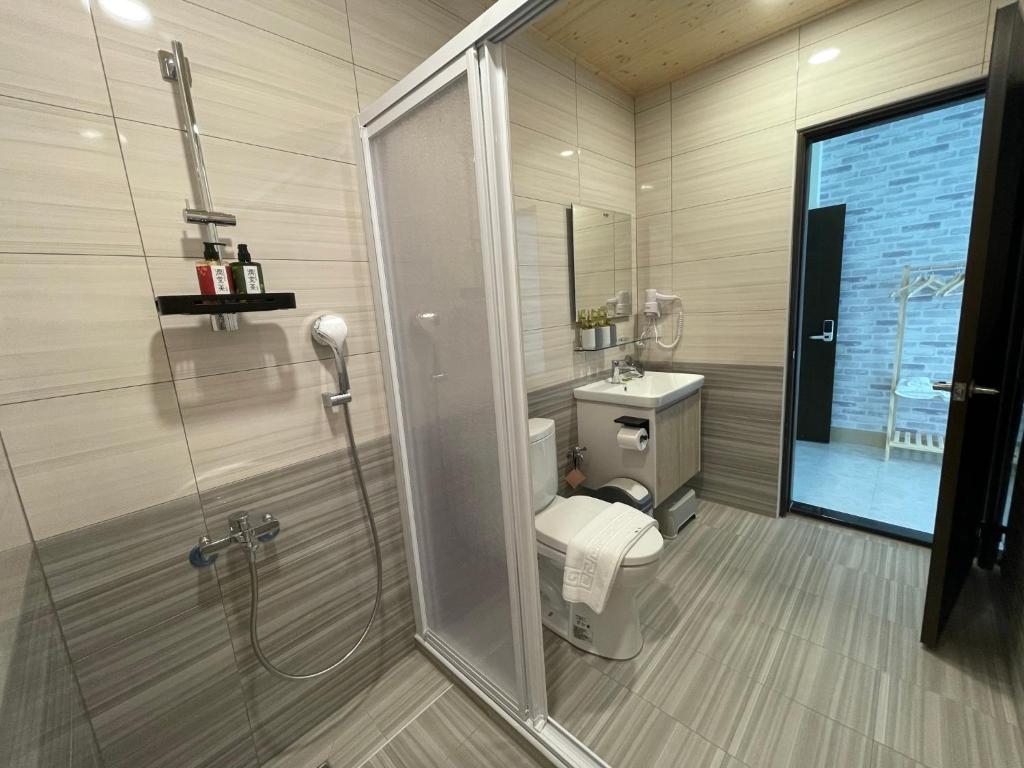 Koupelna v ubytování Suixiang B&B
