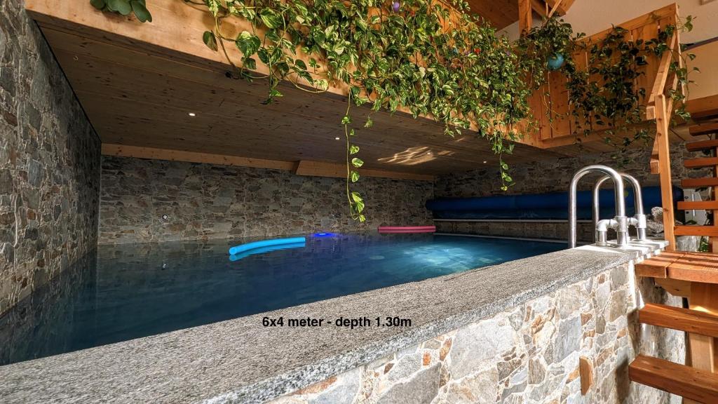 uma piscina numa casa em L Ame et Son du Coeur em Dorénaz