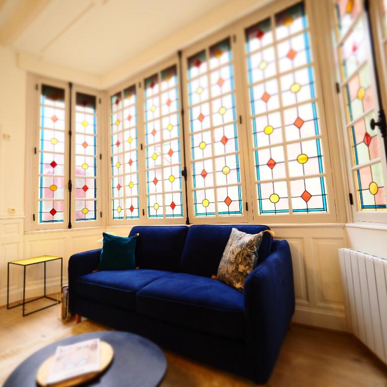 Część wypoczynkowa w obiekcie Appartement de charme Art Déco