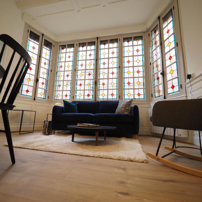 Część wypoczynkowa w obiekcie Appartement de charme Art Déco