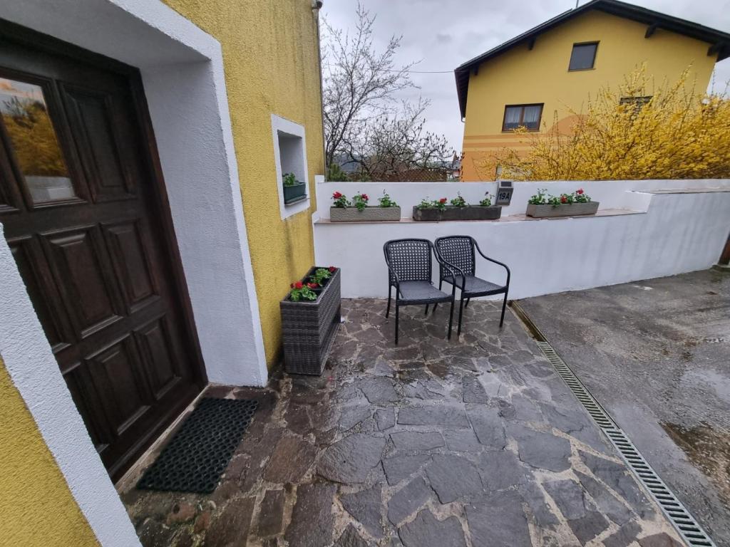 Patio nebo venkovní prostory v ubytování Pension DonauBlick Grein 2 in Stifterstrasse 19A