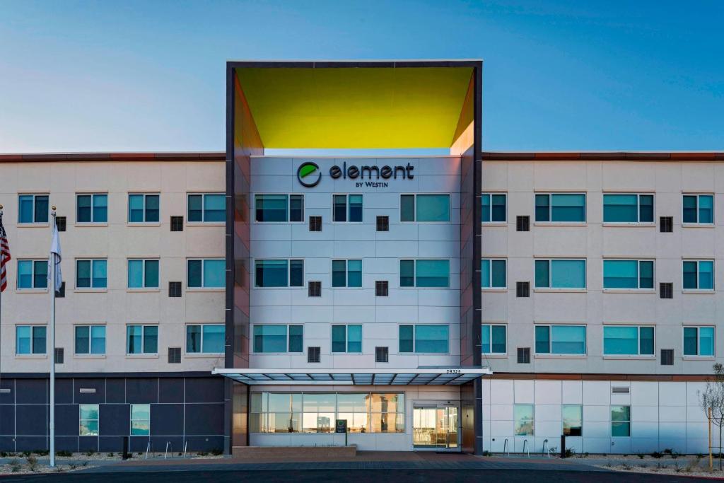 a rendering of the front of a building at Element Palmdale in Palmdale