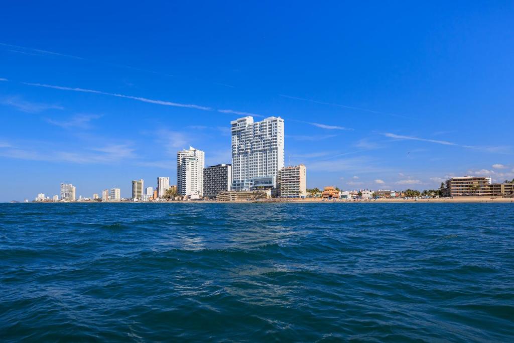 a view of the city from the water at Courtyard by Marriott Mazatlan Beach Resort in Mazatlán