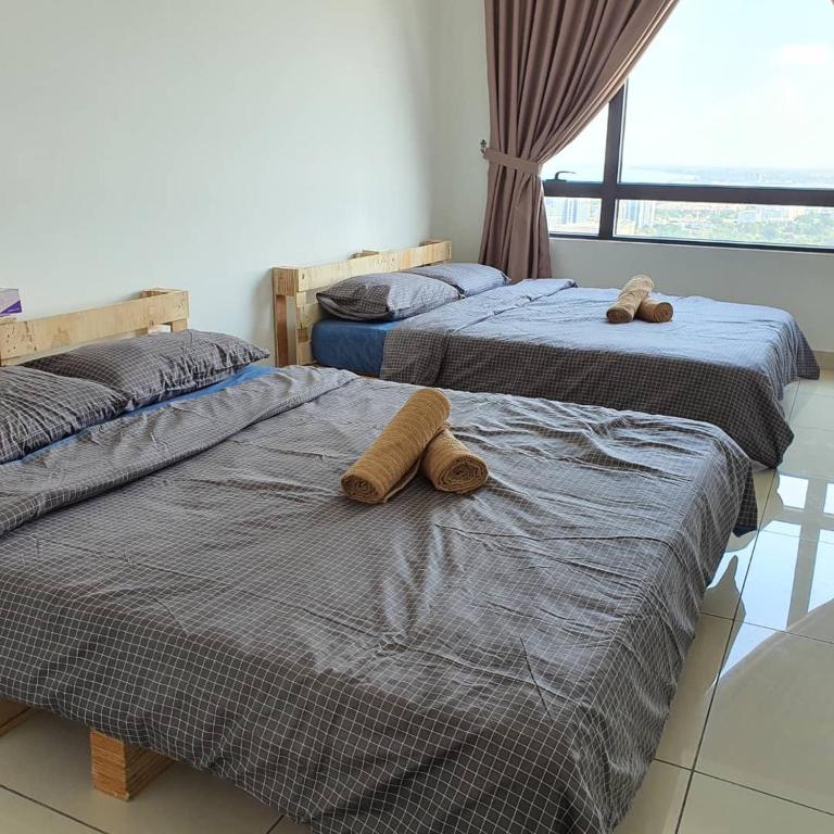 Postel nebo postele na pokoji v ubytování Miracle Woodsbury Habour Place Butterworth