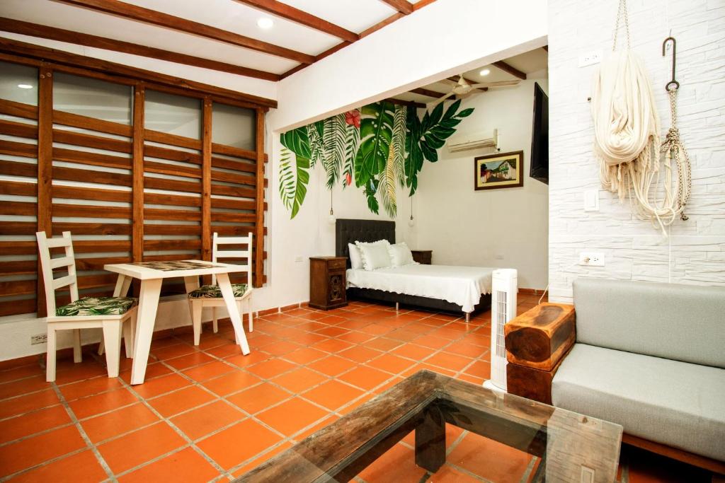 Posezení v ubytování La Casona de Sara