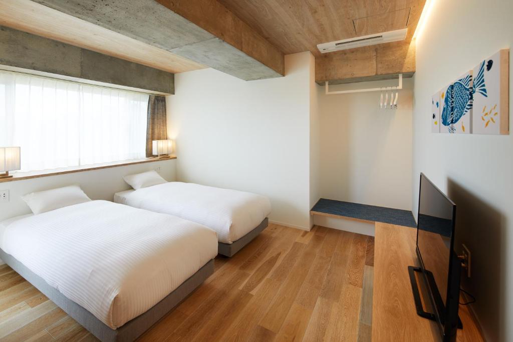 Televisyen dan/atau pusat hiburan di BEB5 Okinawa Seragaki by Hoshino Resorts