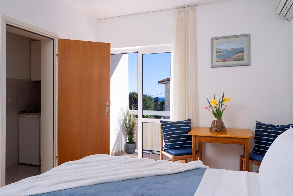 Postel nebo postele na pokoji v ubytování Novak Guesthouse - ZF Hvar