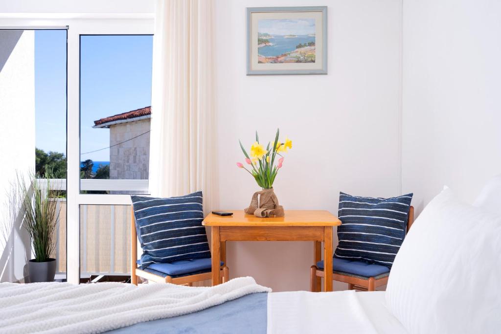 Postel nebo postele na pokoji v ubytování Novak Guesthouse - ZF Hvar