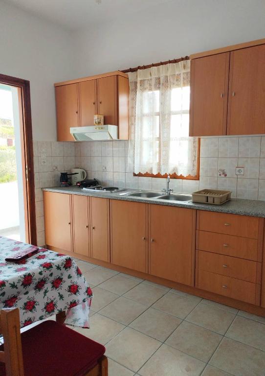 Kuchyň nebo kuchyňský kout v ubytování Aggeliki's Apartments