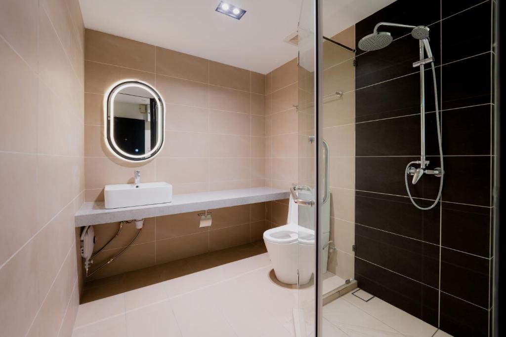 Koupelna v ubytování Matata Hotel Kota Kinabalu