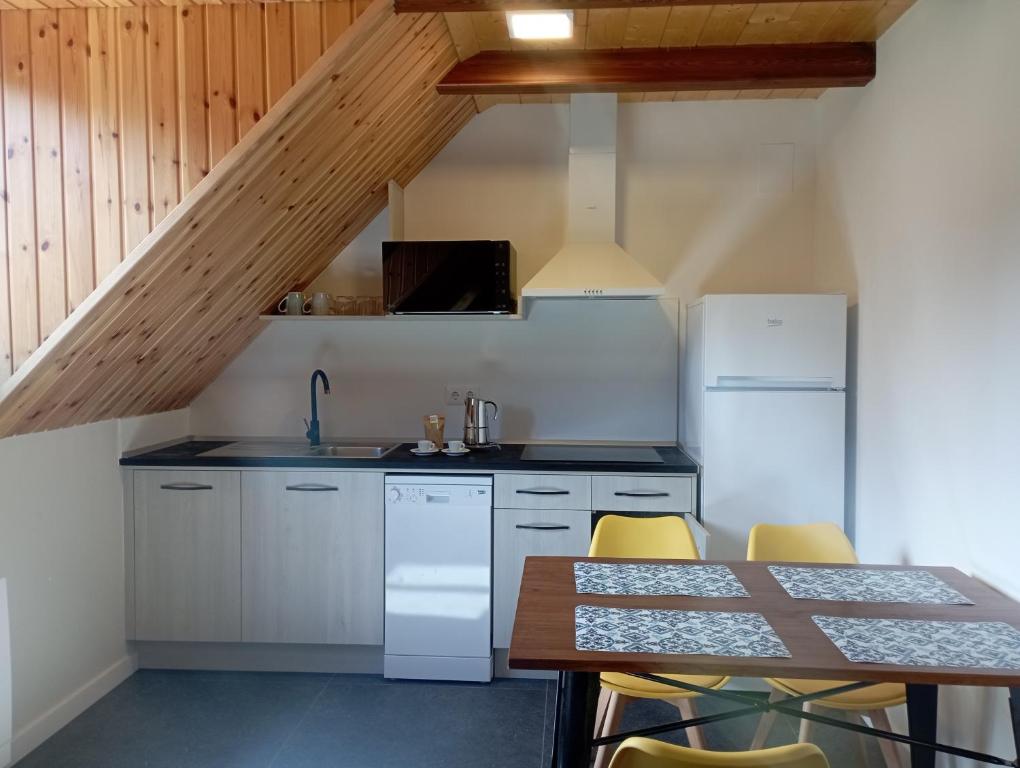 Kuchyň nebo kuchyňský kout v ubytování Mirador de Chisten