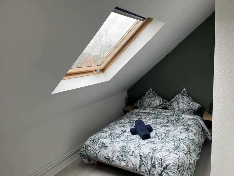 Posteľ alebo postele v izbe v ubytovaní Appartement T3 rénové 60m2 proche centre Colmar