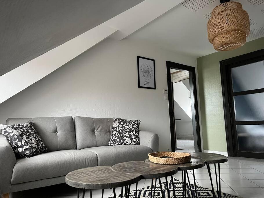 Posedenie v ubytovaní Appartement T3 rénové 60m2 proche centre Colmar