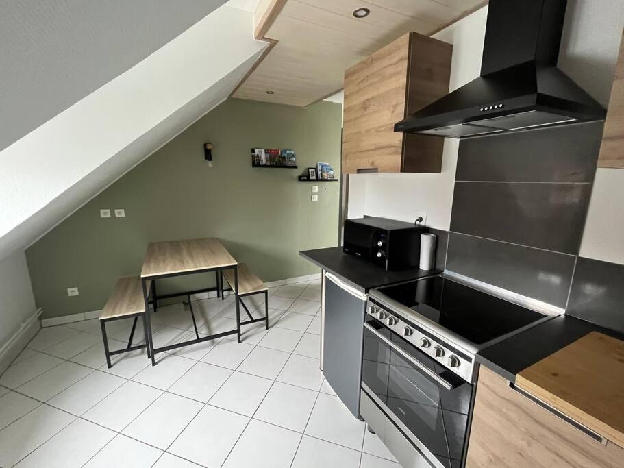 Kuchyňa alebo kuchynka v ubytovaní Appartement T3 rénové 60m2 proche centre Colmar