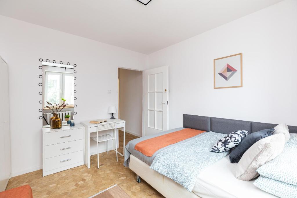 Posteľ alebo postele v izbe v ubytovaní ROOM Bohaterów Września