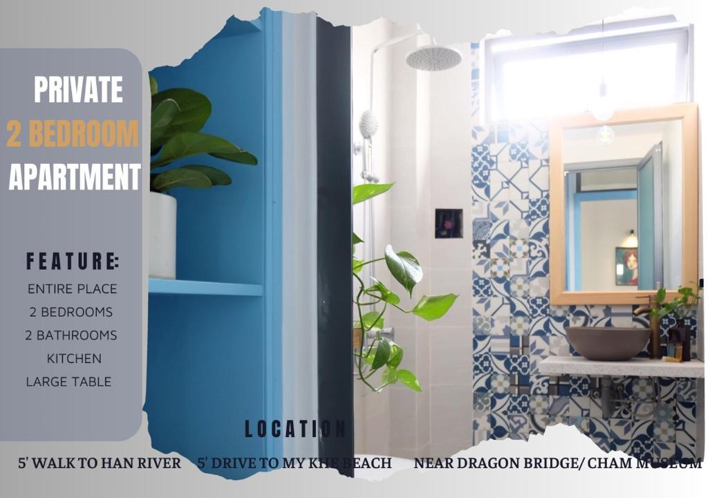 Bố cục URI HOUSE, 1-2 BR tourism apt, 5' walk Dragon Bridge