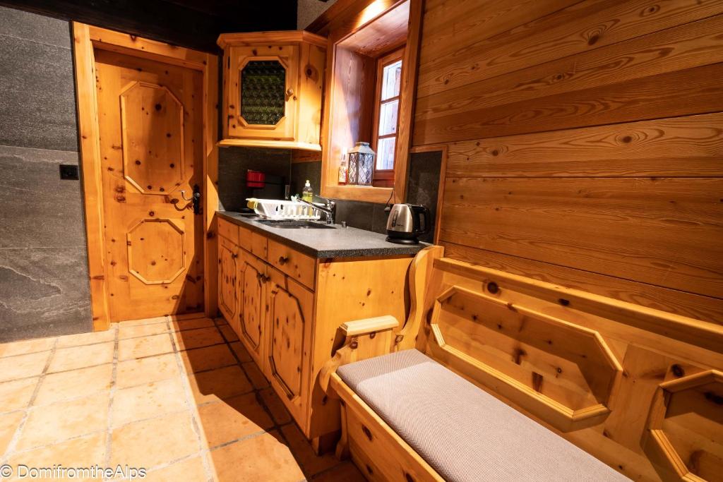 Kuchyň nebo kuchyňský kout v ubytování Haus Zer Trächu