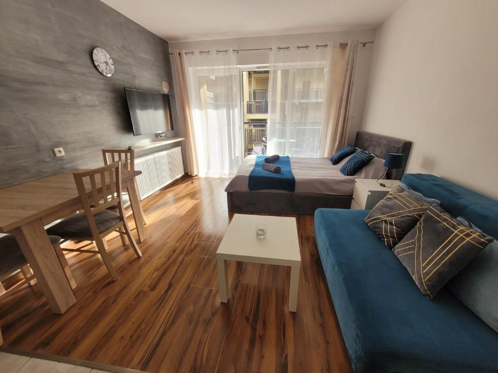 Posezení v ubytování Wrzosowy Resort Pogorzelica Apartament PERŁOWY Sea&Forest