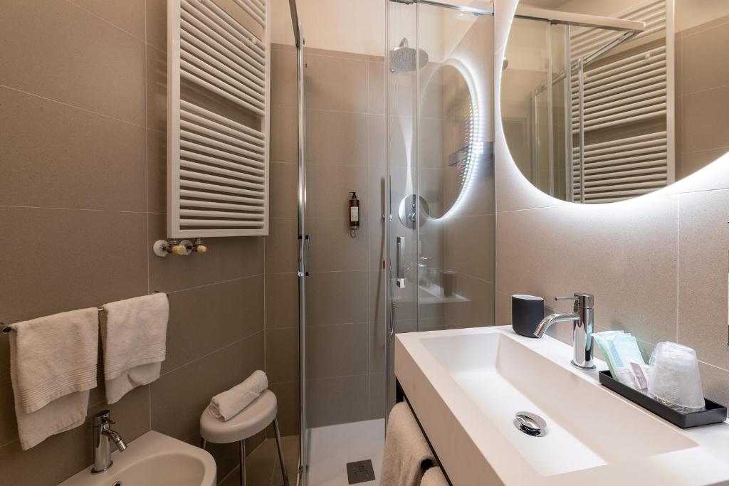 Koupelna v ubytování Hotel Gattapone