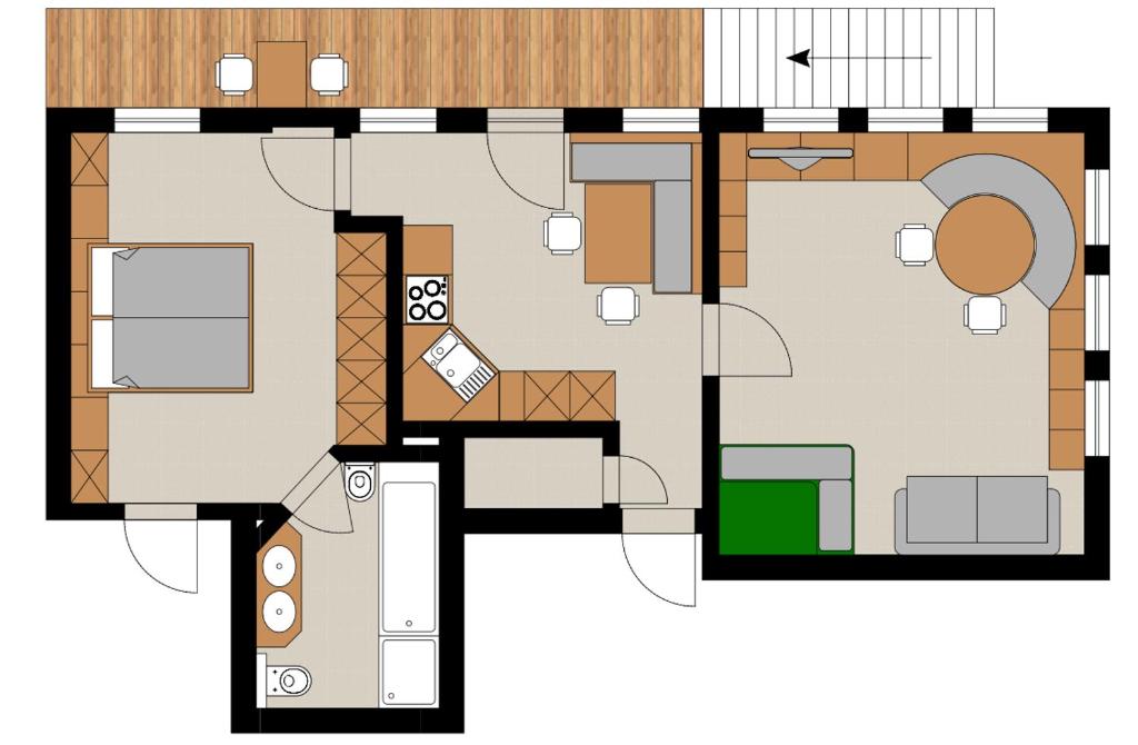 Půdorys ubytování Haus Erika