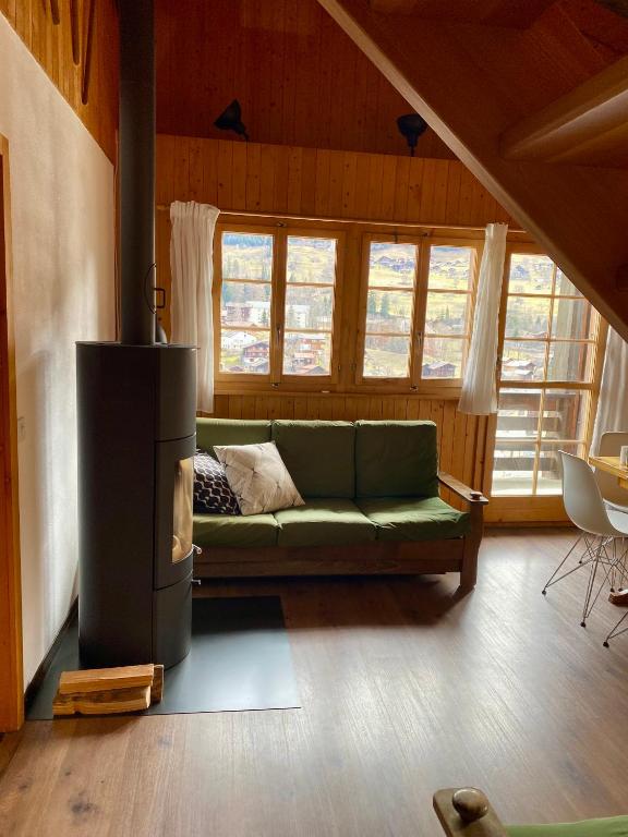 Posezení v ubytování Chalet Amwäg
