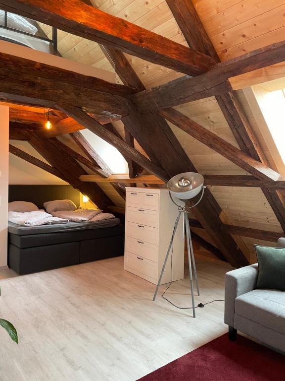 Postel nebo postele na pokoji v ubytování 24-7 Apartment Passau