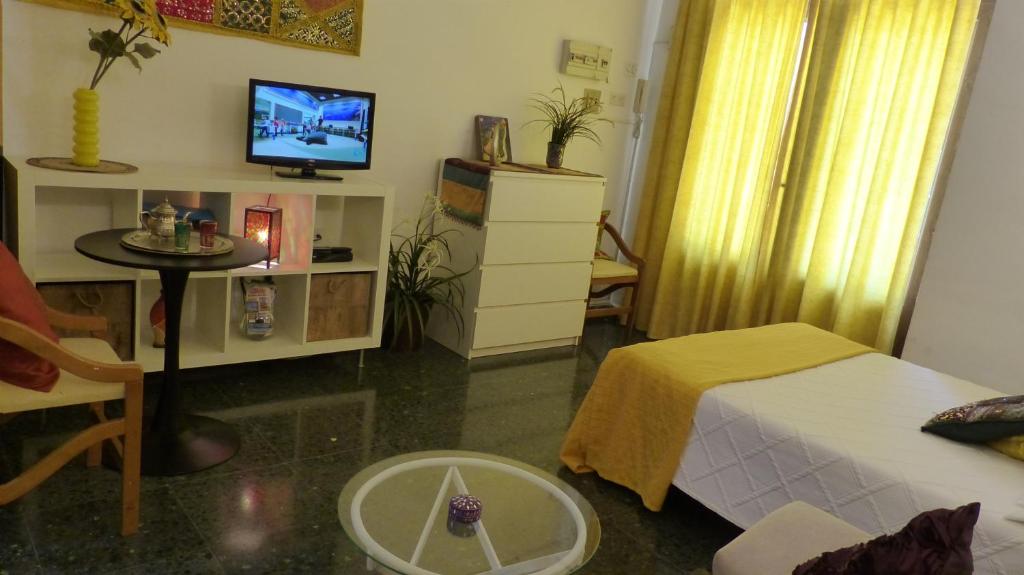 TV a/nebo společenská místnost v ubytování Estudio con encanto