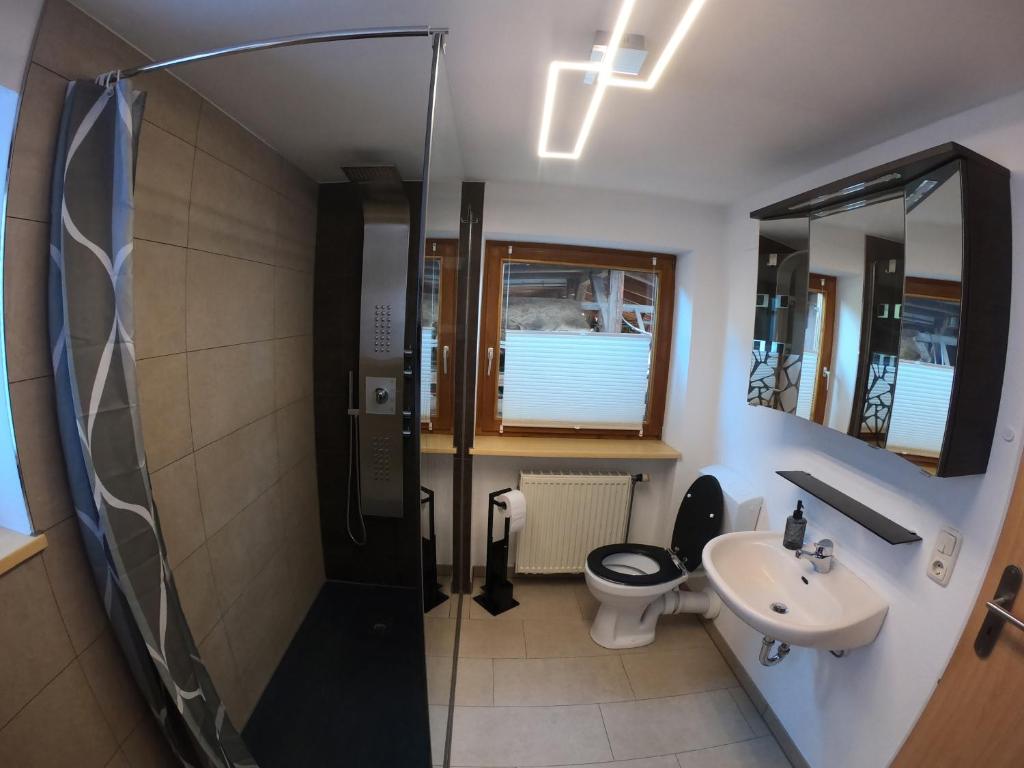 Koupelna v ubytování Ferienwohnung "Seaside"