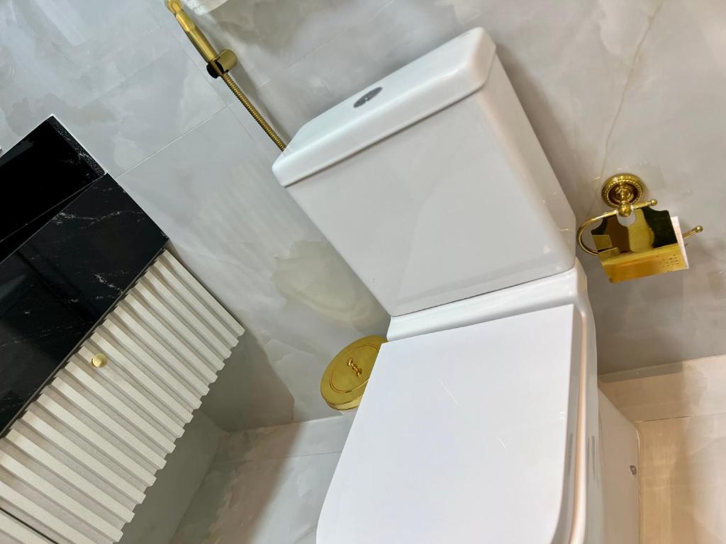 Koupelna v ubytování Flat Excepcional no Centro de Capivari