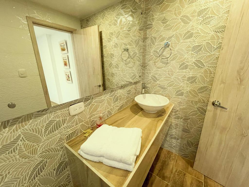 Koupelna v ubytování Hotel Campestre Villa Mary