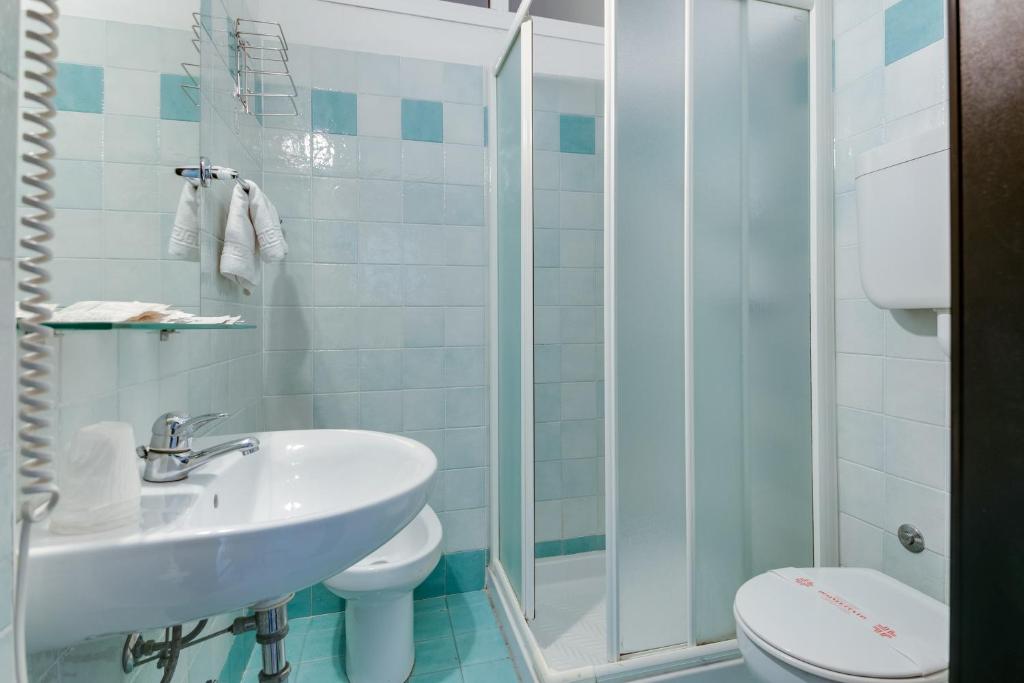 Koupelna v ubytování Hotel Villa Merope