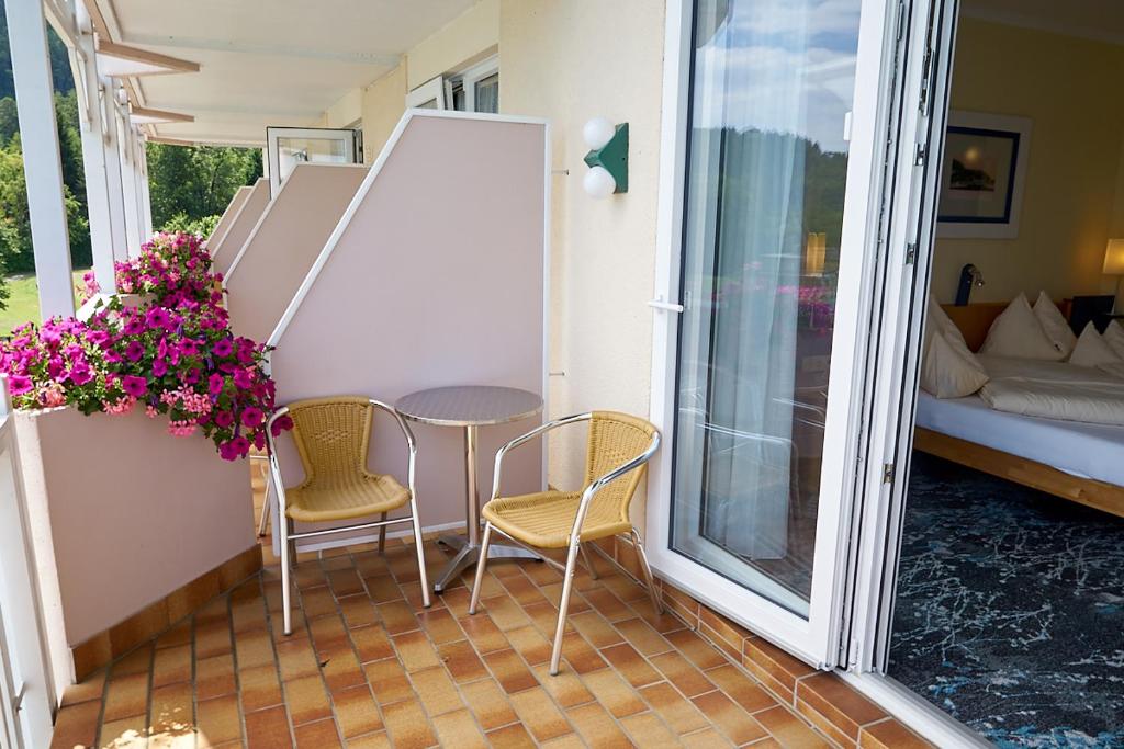 Postel nebo postele na pokoji v ubytování Hotel Seewirt