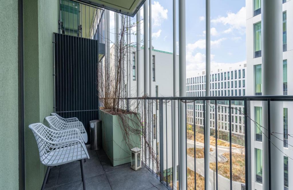 Balkon lub taras w obiekcie easy flat Green Prater