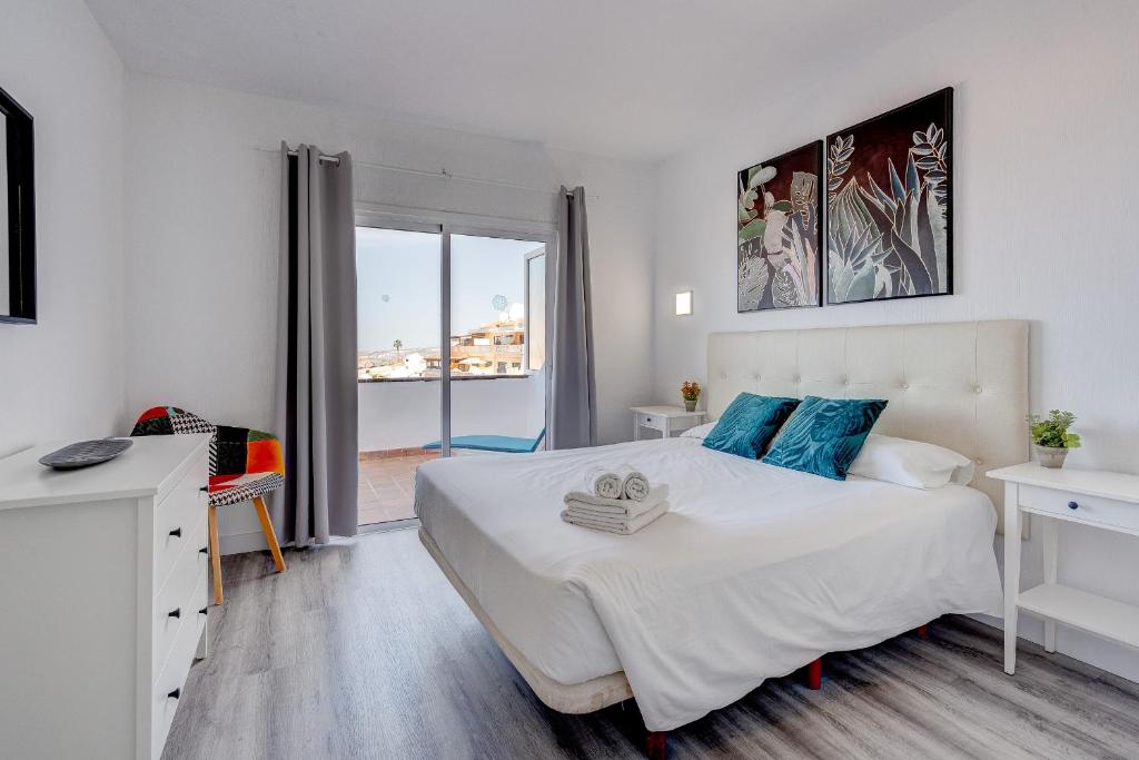 Posteľ alebo postele v izbe v ubytovaní Bright and modern apt in Costa Adeje