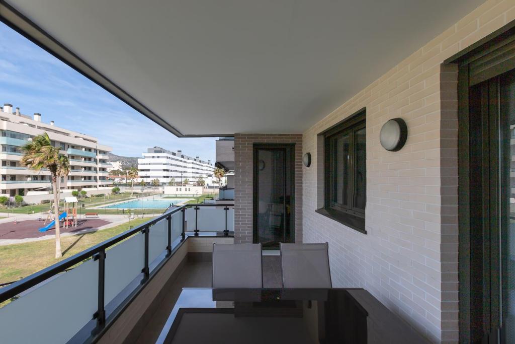 Balkón nebo terasa v ubytování Los Alamos Beach Flat