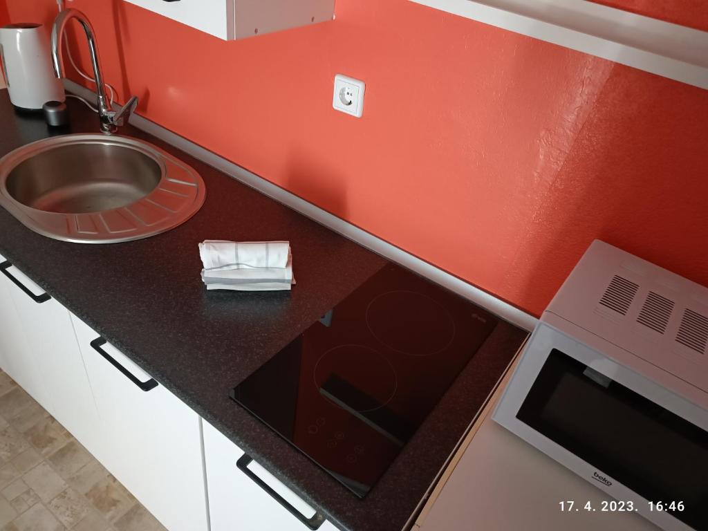 Kuchyň nebo kuchyňský kout v ubytování Villa Nana