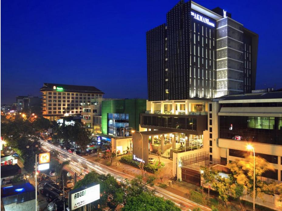 Nespecifikovaný výhled na destinaci Jakarta nebo výhled na město při pohledu z hotelu