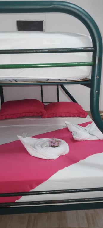 Postel nebo postele na pokoji v ubytování Cabinas Smith