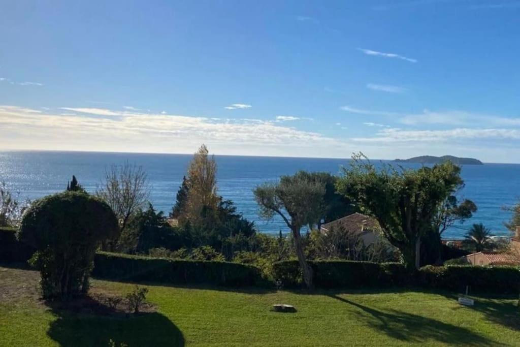 - un jardin avec vue sur l'océan dans l'établissement Studio VUE MER terrasse, à La Ciotat