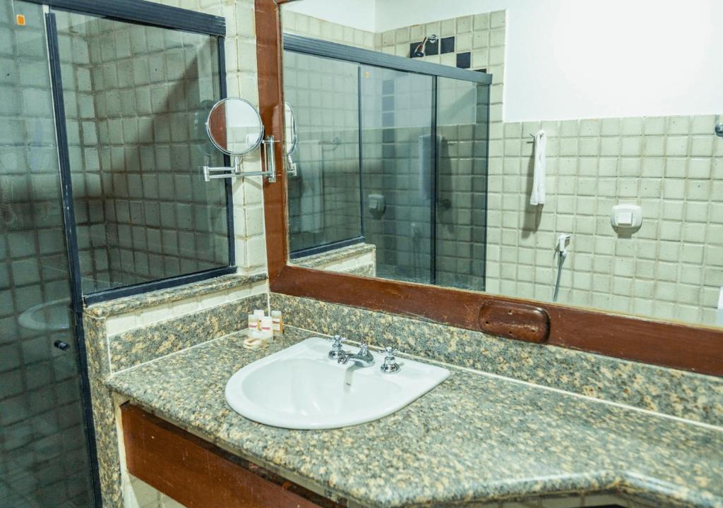 Koupelna v ubytování PSP Resort All Inclusive
