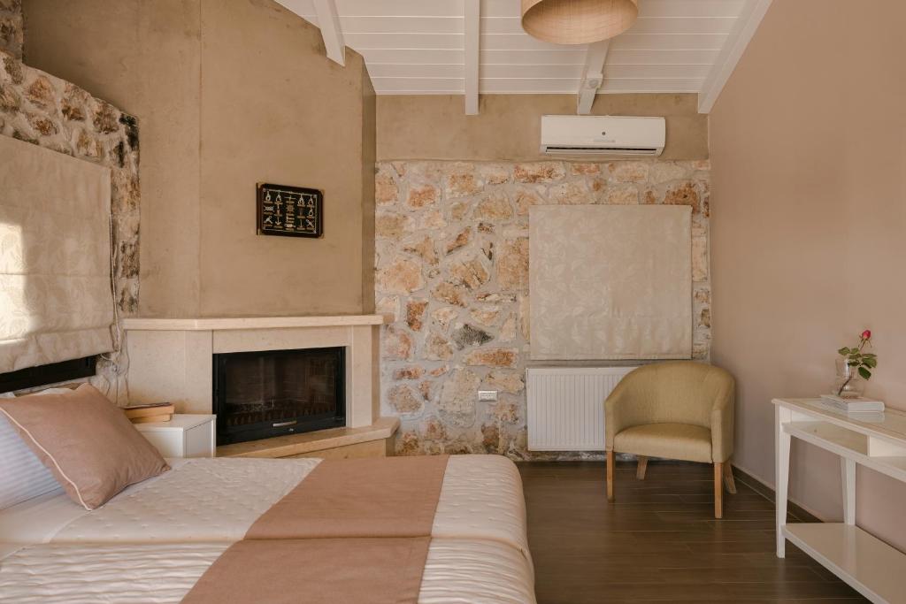 Postel nebo postele na pokoji v ubytování Τheano Villa