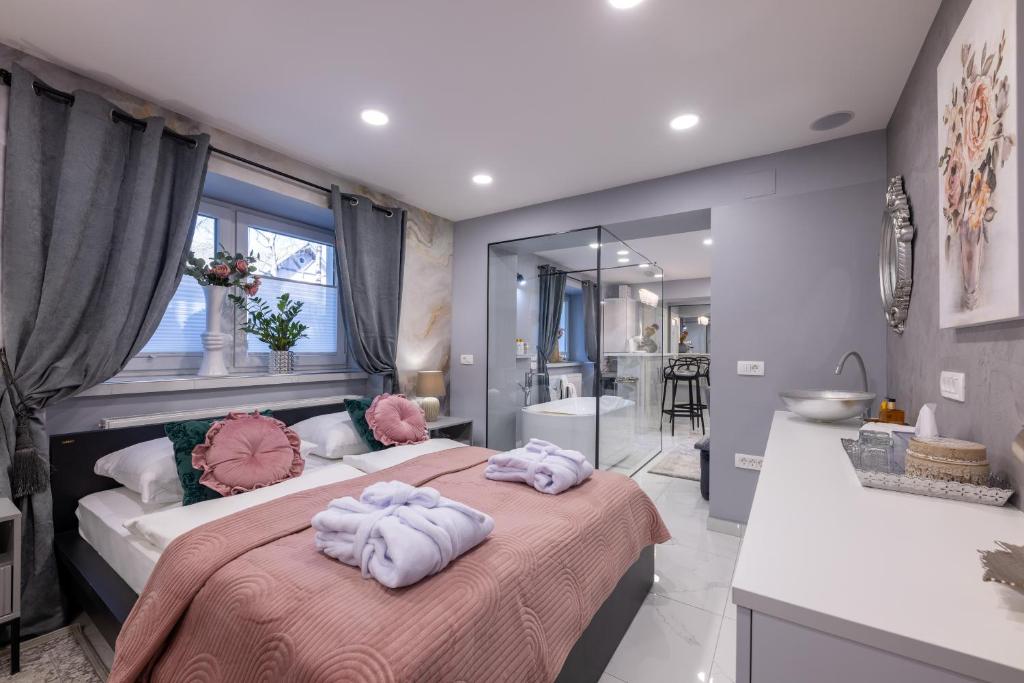 Postel nebo postele na pokoji v ubytování MM Rooms