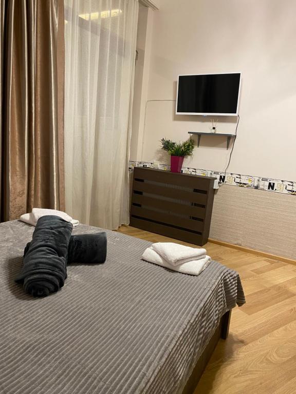 Postel nebo postele na pokoji v ubytování Siqvaruli