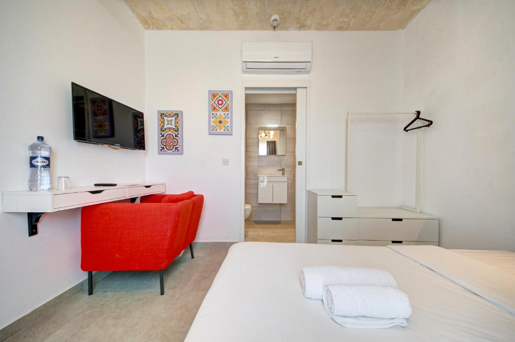 Postel nebo postele na pokoji v ubytování Casa Domenico 4