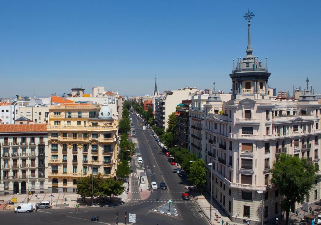 Vista general de Madrid o vista desde el hotel