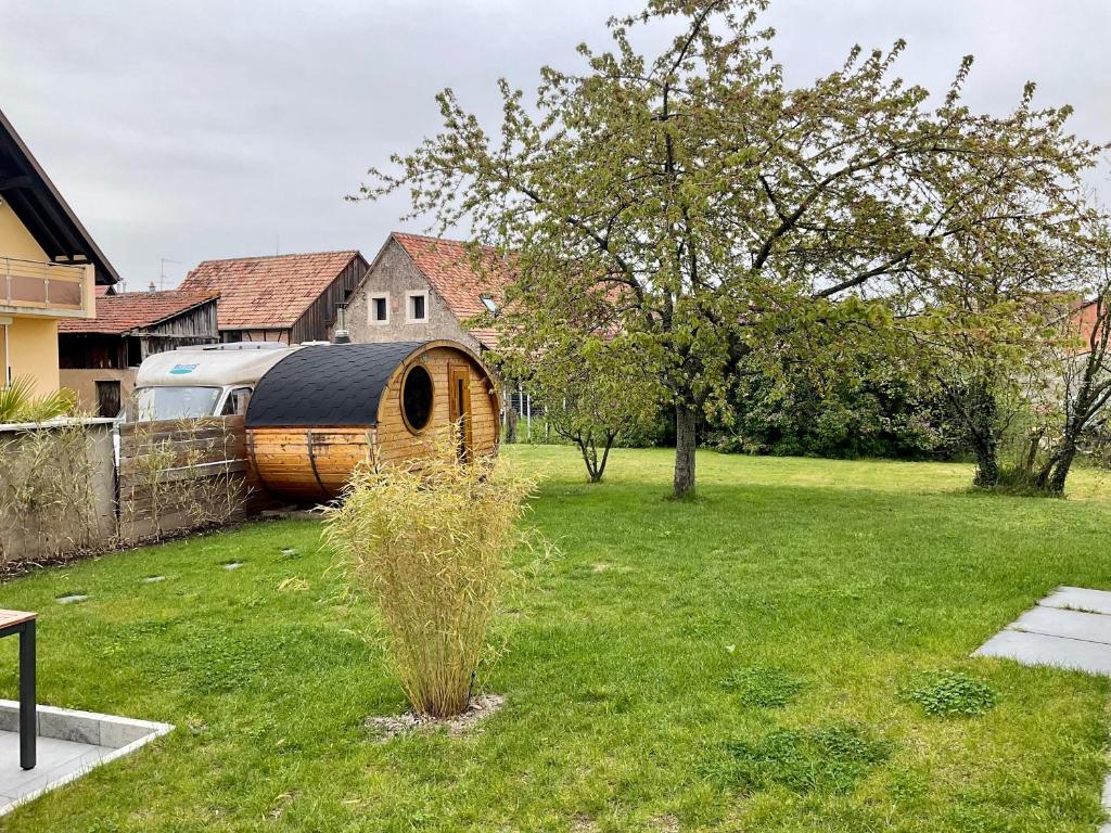 Zahrada ubytování Gite Au sauna de l’Aubach
