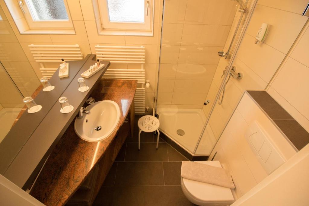 Koupelna v ubytování Wohlfühlhotel Hubertushof